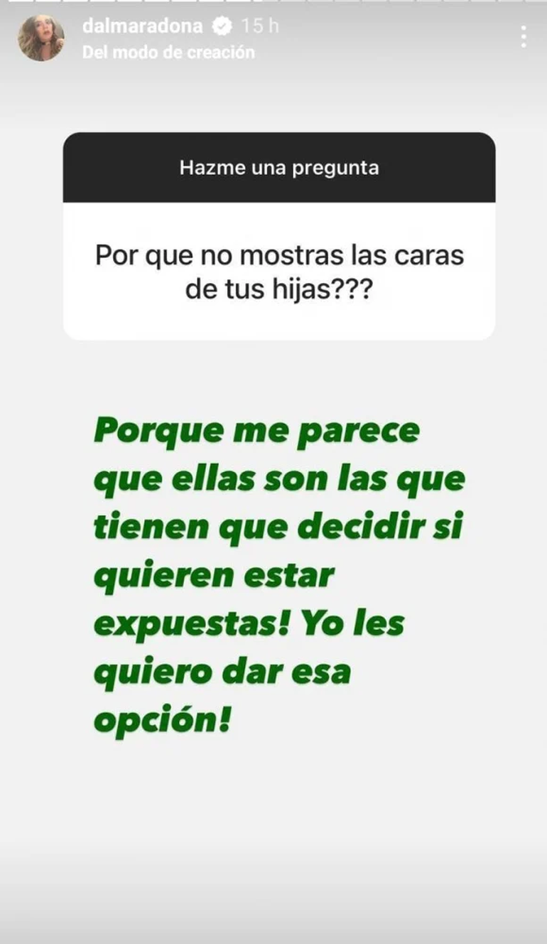 La respuesta de Dalma Maradona ante las consultas