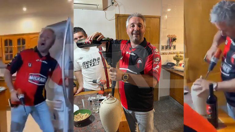 ¡Tomó vino con las cenizas de su abuelo para festejar juntos el campeonato!