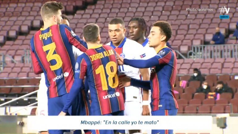 Polémica amenaza de Mbappé a Jordi Alba: En la calle yo te mato