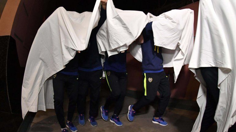Los jugadores de Boca festejaron el triunfo vestidos de fantasmas