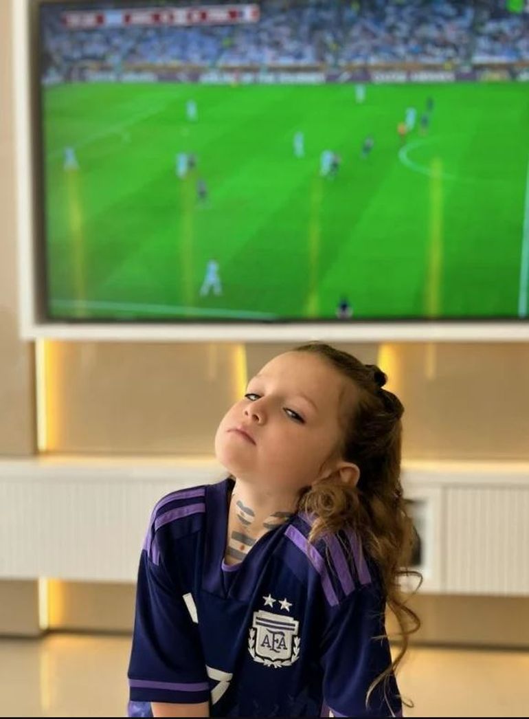 Camila Homs mostró cómo celebraron los hijos de Rodrigo de Paul la Copa del Mundo