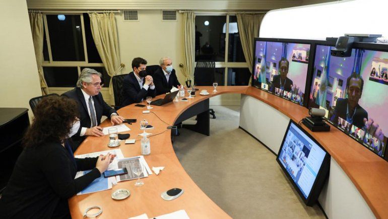 El Presidente analizó con gobernadores la continuidad de la cuarentena