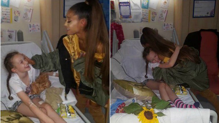 Ariana Grande visitó a las víctimas del atentado en su show de Manchester