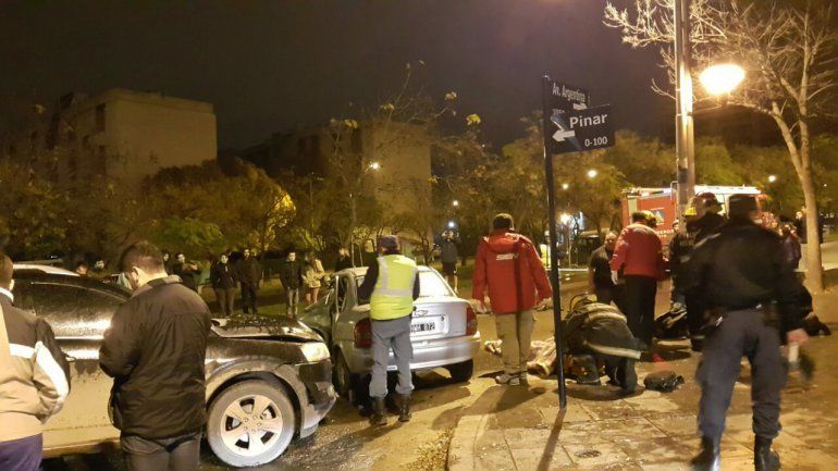 Choque en Avenida Argentina y Pinar.