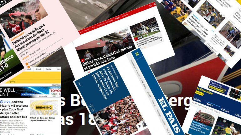 Los medios de todo el mundo reflejaron el escándalo del Monumental