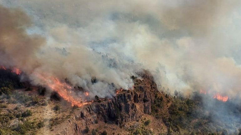 Voraz incendio en un Parque Nacional: investigan si fue por la detención de Jones Huala