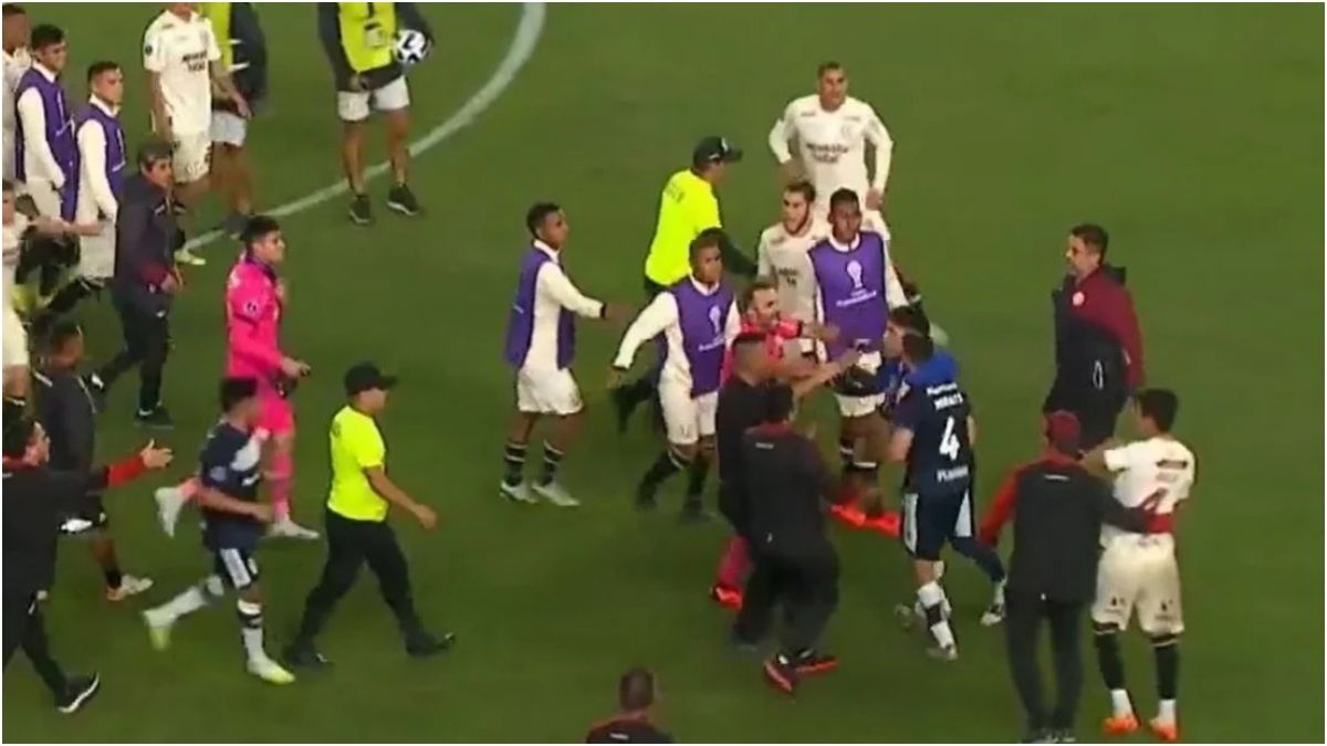 Video: la batalla campal que se dio tras la eliminación de Gimnasia La Plata por la Copa Sudamericana
