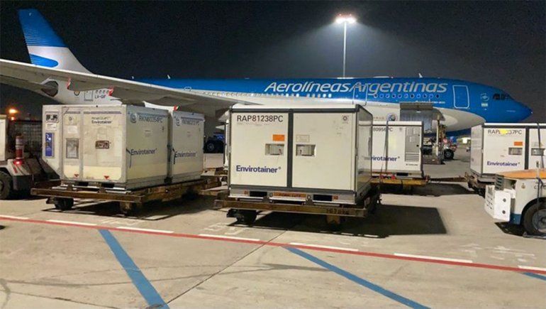 Llegó el vuelo de Aerolíneas que traslada las vacunas chinas