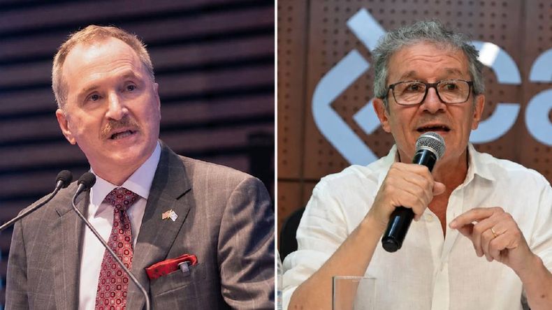 Peter Lamelas, embajador de EEUU en Argentina, y el presidente de CALF, Marcelo Severini. | LM Neuquen Peter Lamelas, embajador de EEUU en Argentina, y el presidente de CALF, Marcelo Severini.
