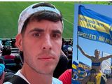 Gonzalo Cardozo en uno de los partidos del Mundial de Clubes y Ornella Bilo en el banderazo de Boca.