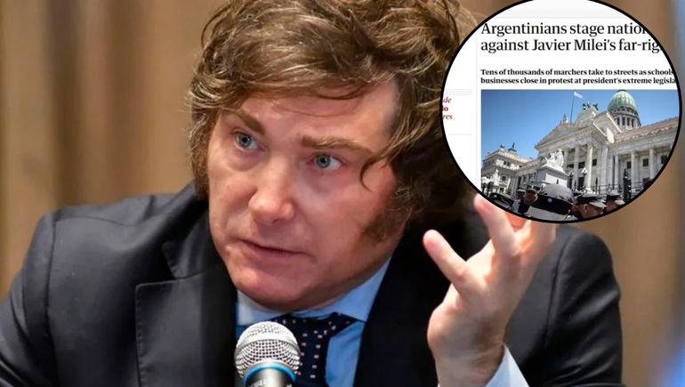 Los medios internacionales hicieron referencia al primer paro contra Javier Milei.
