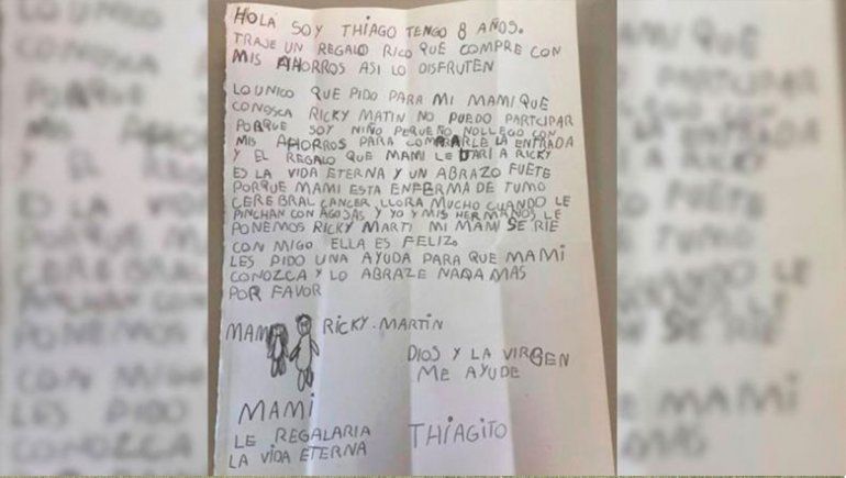 Carta a su Mam&aacute;