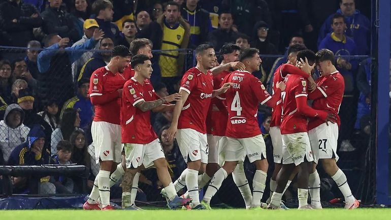 El festejo de gol de Independiente El festejo de gol de Independiente