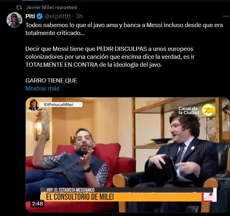Los dichos de Julio Garro sobre Lionel Messi fueron señalados por los trolls libertarios. Los dichos de Julio Garro sobre Lionel Messi fueron señalados por los trolls libertarios.