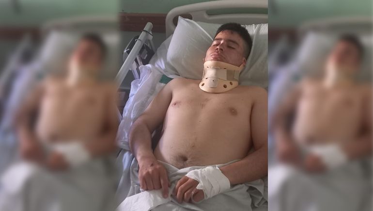 Ricardo se encuentra internado en el Hospital cipoleño. Foto gentileza de su padre.