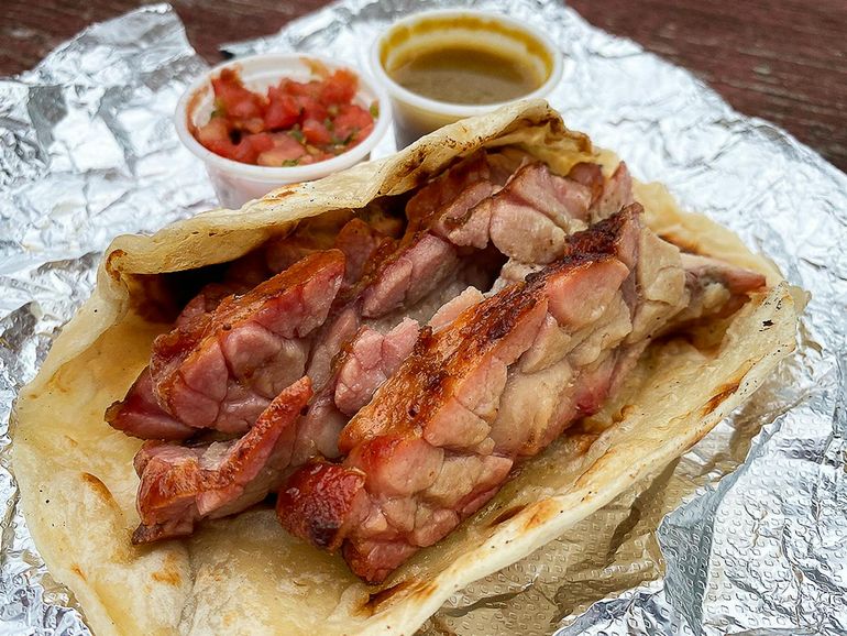 Taco de mollejas. Un viaje de ida. Taco de mollejas. Un viaje de ida.