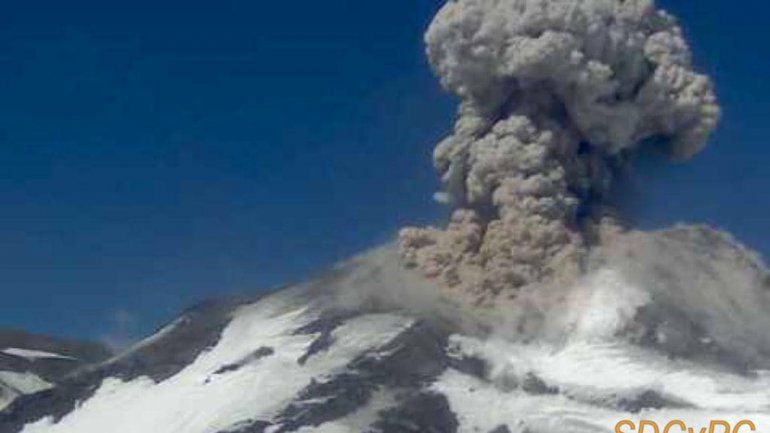 Una nueva explosión en el volcán Chillán