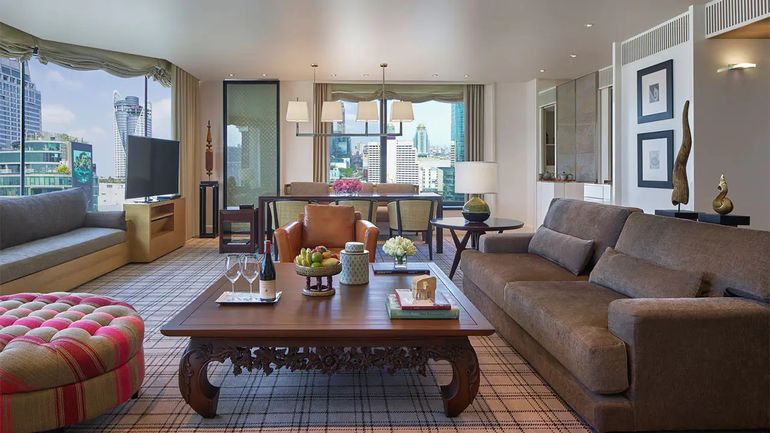 La suite king del Grand Hyatt Erawan de Bangkok. La suite king del Grand Hyatt Erawan de Bangkok.