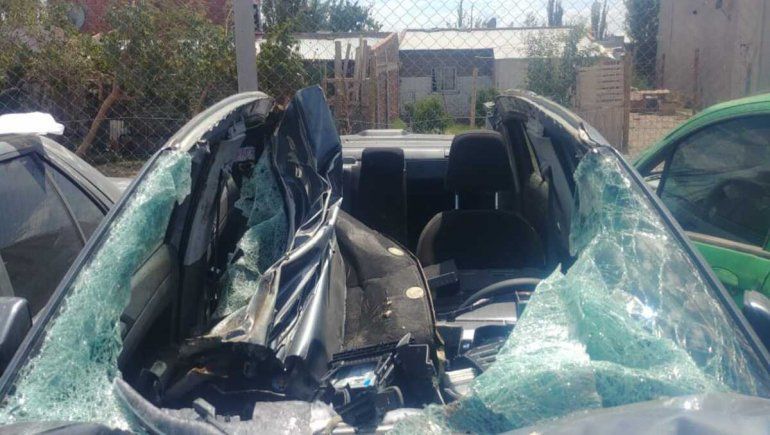 Chocó contra dos caballos en la Ruta 22 y se salvó de milagro