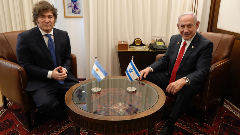 Javier Milei con Benjamin Netanyahu