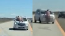 El hombre caminaba desnudo y ebrio sobre la CH-255, obligando a maniobras riesgosas de los automovilistas. El hombre caminaba desnudo y ebrio sobre la CH-255, obligando a maniobras riesgosas de los automovilistas.