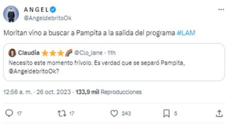 Pampita y Roberto García Moritán Pampita y Roberto García Moritán