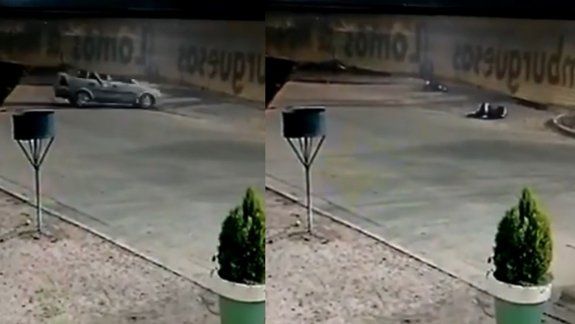 Embistió a una motociclista y se dio a la fuga