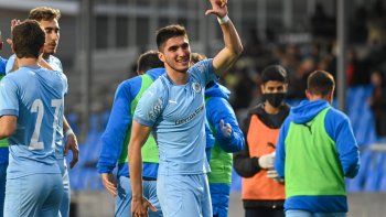 El festejo de gol de Del Prete. El festejo de gol de Del Prete.