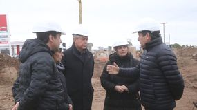 Gaido supervisó los trabajos, junto al gobernador Rolando Figueroa.