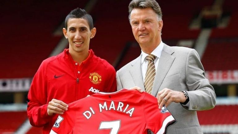 Ángel Di María y Van Gaal Ángel Di María y Van Gaal