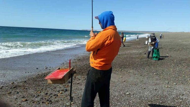 Pesca de pejerrey en Comodoro Rivadavia. (Foto ilustrativa).