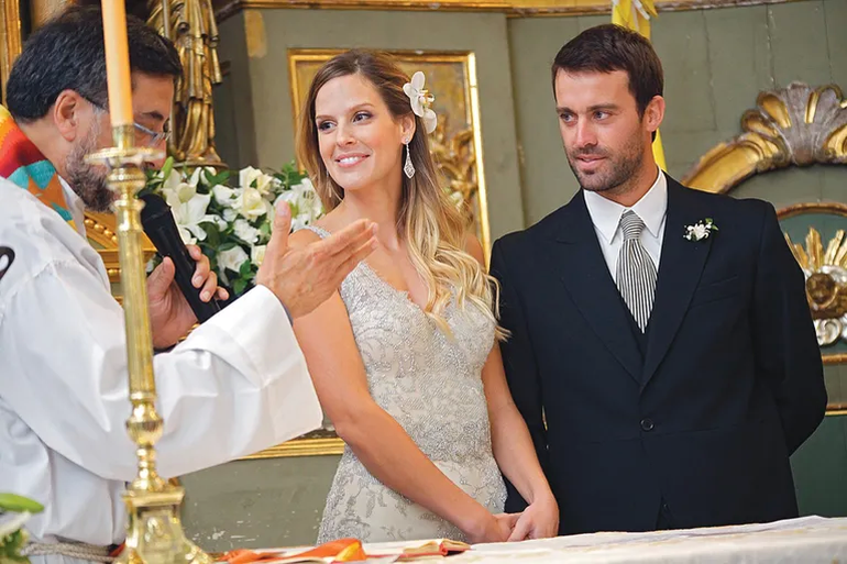 Agustina Wernicke en su casamiento con la actual pareja de Zaira Nara