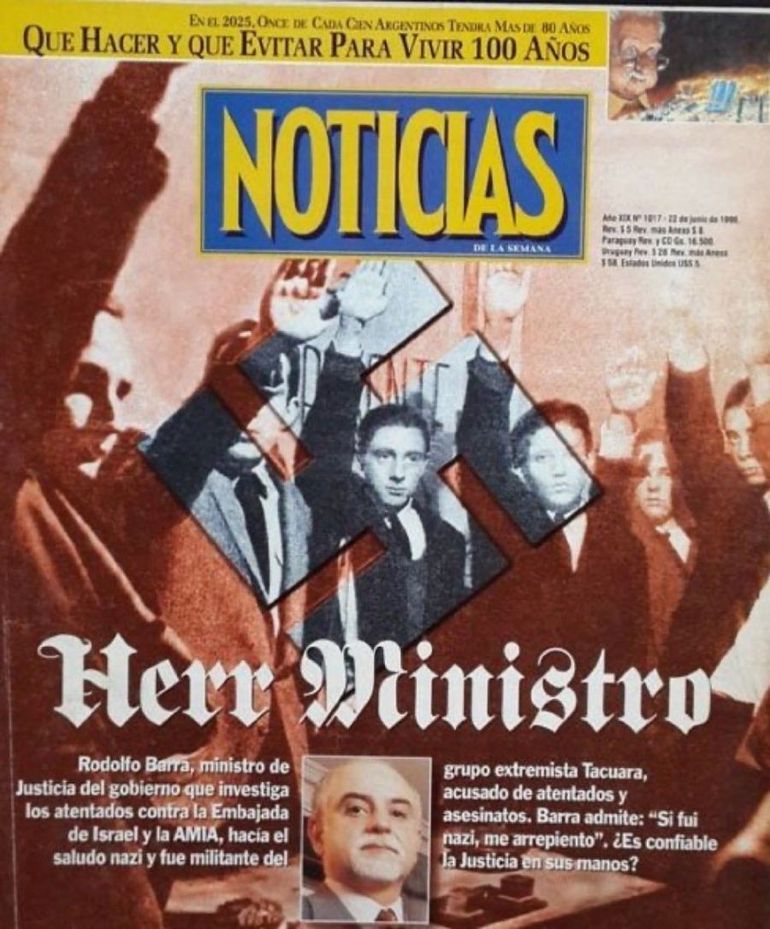 La revista Noticias que menciona a Rodolfo Barra, en 1996. La revista Noticias que menciona a Rodolfo Barra, en 1996.