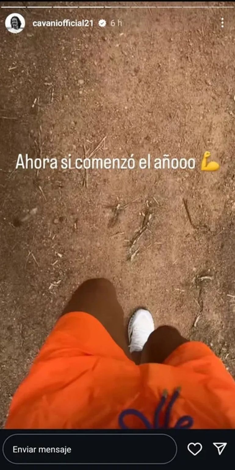 El posteo de Edinson Cavani el primero del año El posteo de Edinson Cavani el primero del año