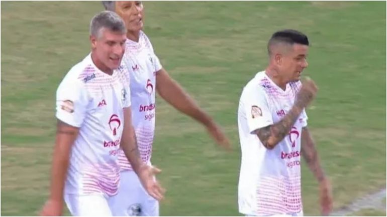 Martín Palermo en el partido de las estrellas Martín Palermo en el partido de las estrellas