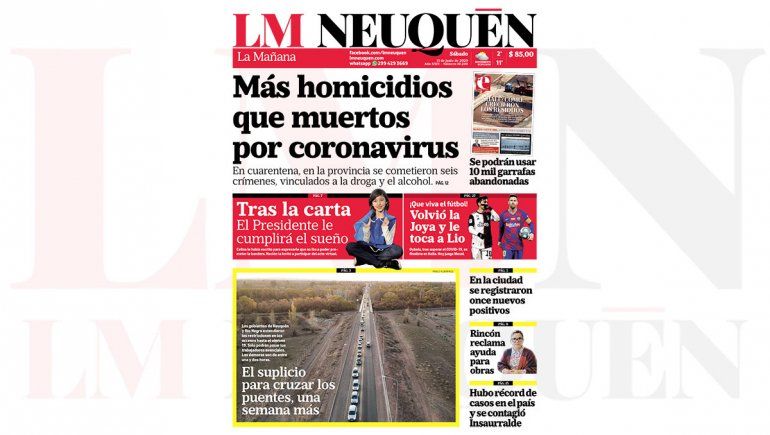 Repasá la edición impresa de este sábado