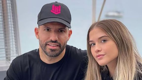 Sofía Calzetti y el Kun Agüero