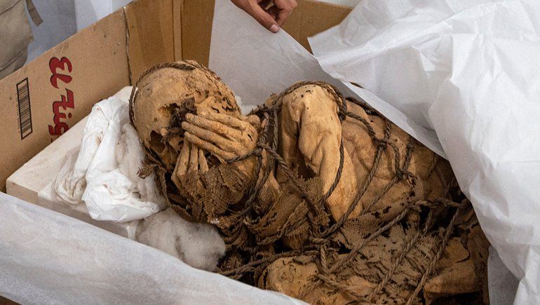 Impactante momia hallada en Perú