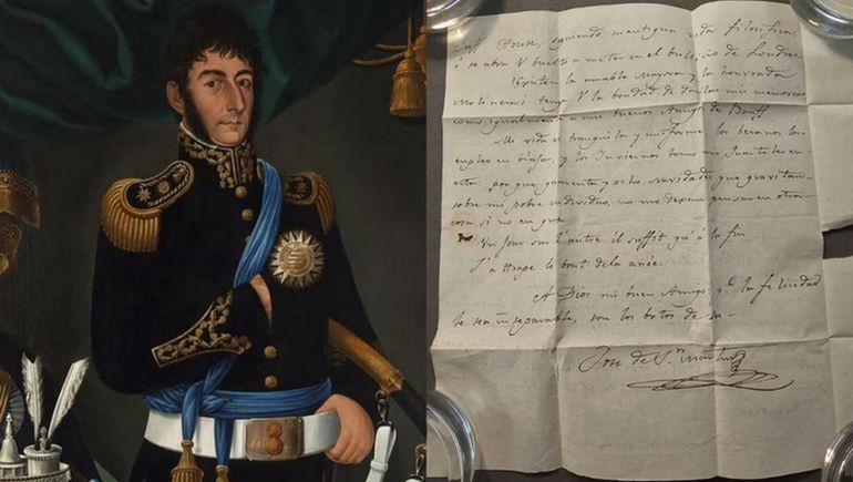 Apareció en Escocia una carta oculta de San Martín. Apareció en Escocia una carta oculta de San Martín.