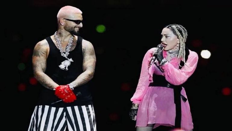 Madonna llegó a Colombia y apareció en el show de Maluma