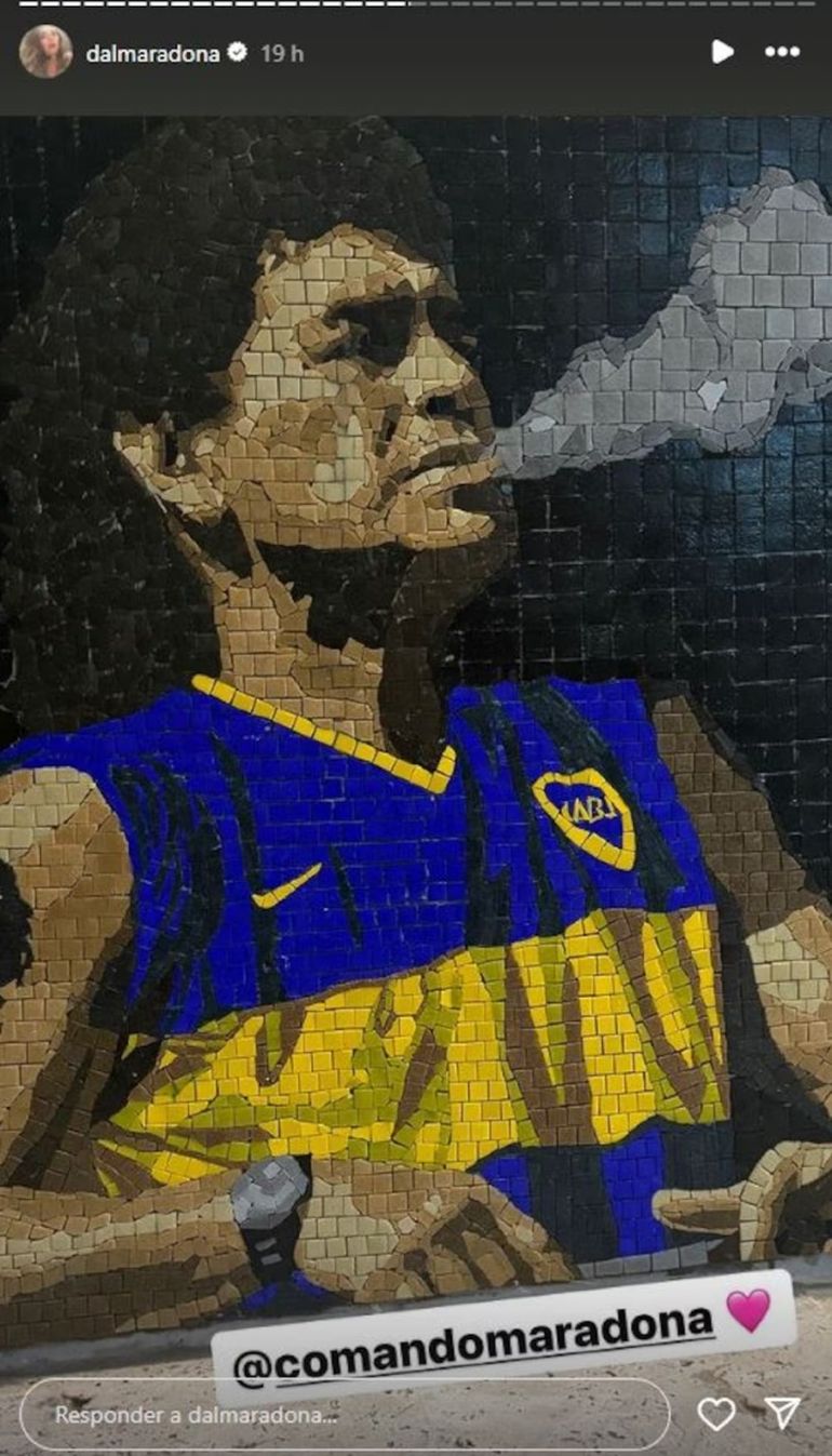 El mural en la casa de Dalma Maradona El mural en la casa de Dalma Maradona