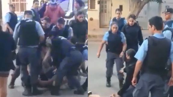 Le rompieron una botella en la cabeza a una mujer policía 