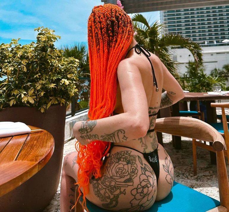 Desenfadada: una de las tantas imágenes de La Joaqui que se encuentran en sus redes sociales. Desenfadada: una de las tantas imágenes de La Joaqui que se encuentran en sus redes sociales.