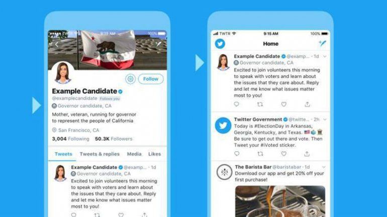 Twitter hará etiquetas electorales a candidatos