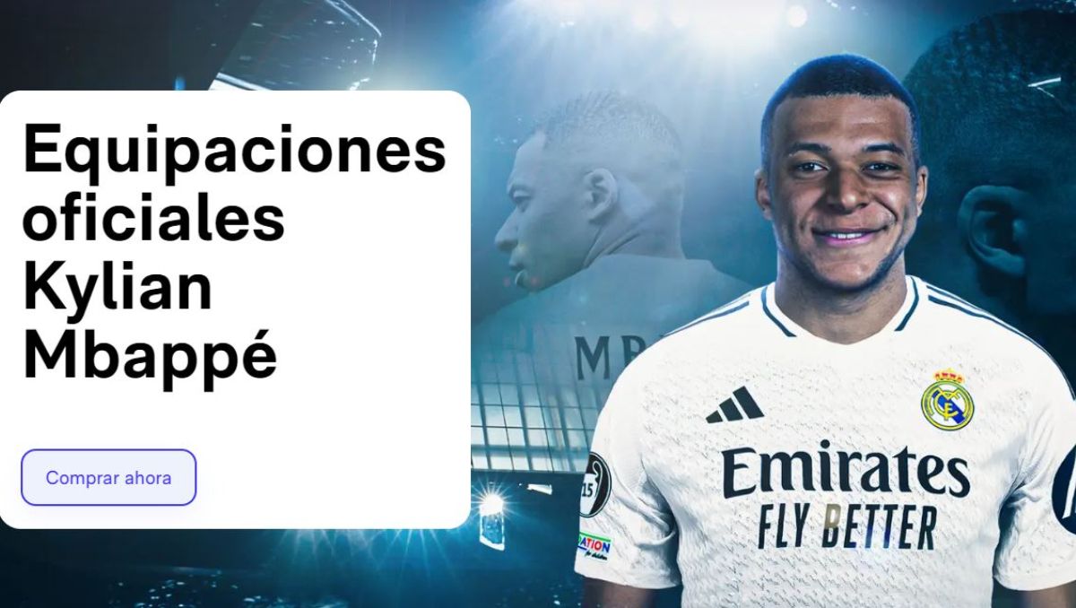 Ya está a la venta, y es un furor, la camiseta del Real Madrid que utilizará Kylian Mbappé.