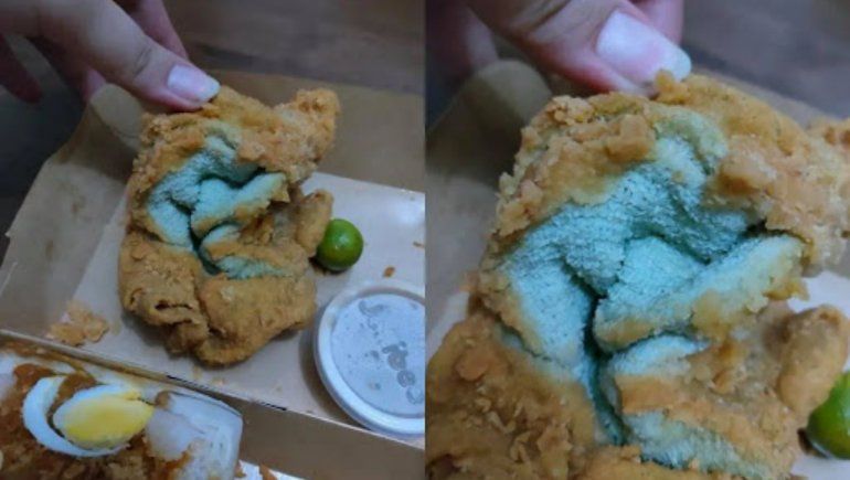 Viral en Facebook: pidió pollo frito por delivery y le mandaron una toalla frita.