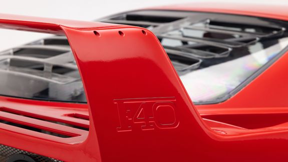 El emblemático alerón trasero de la Ferrari F40.