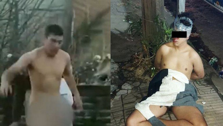 Lincharon a dos ladrones: un menor terminó desnudo atado a un poste