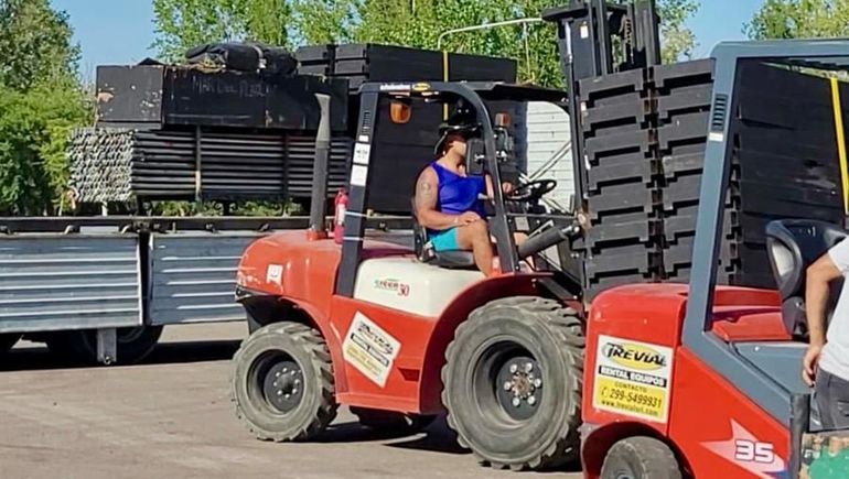 Montan el escenario y ya se palpita la Fiesta Nacional de la Confluencia