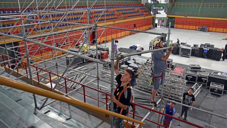 El armado del escenario
